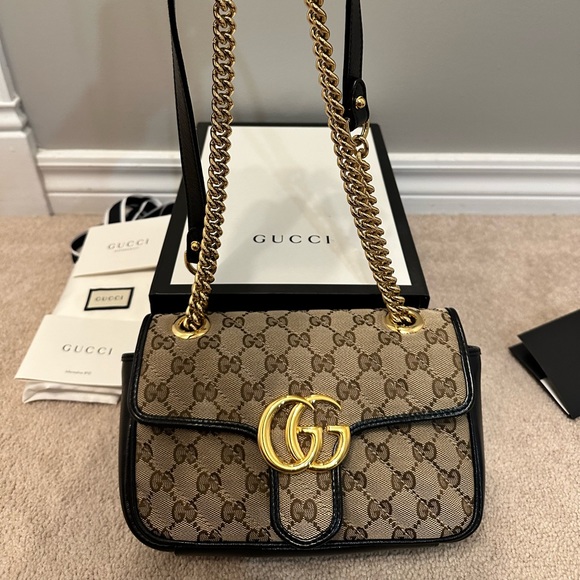 -SOLD- GG marmont mini canvas + leather - Picture 3 of 11